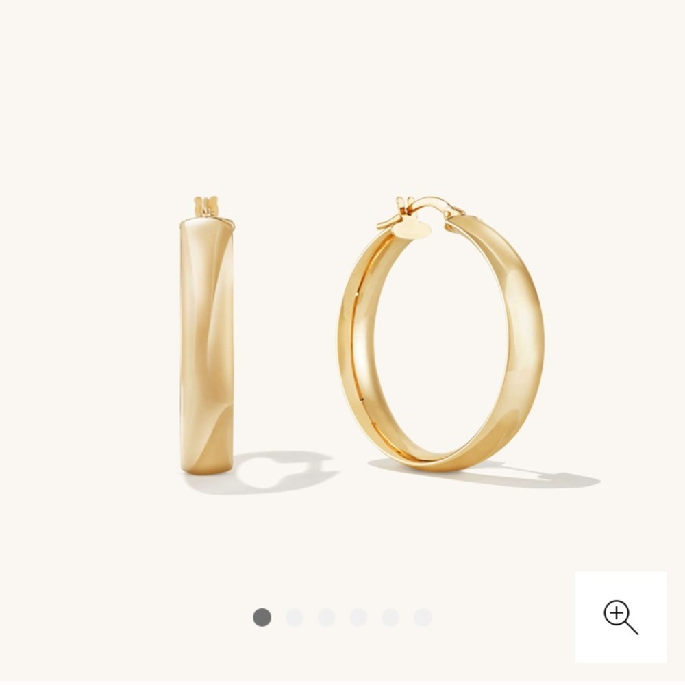 ISO Mejuri Medium Flat Hoops